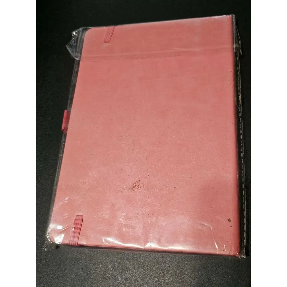New Dark Pink Faux Leather Journal Notebook Elastic Closure Pen Loop Sealed